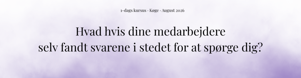 coachende leder kursus