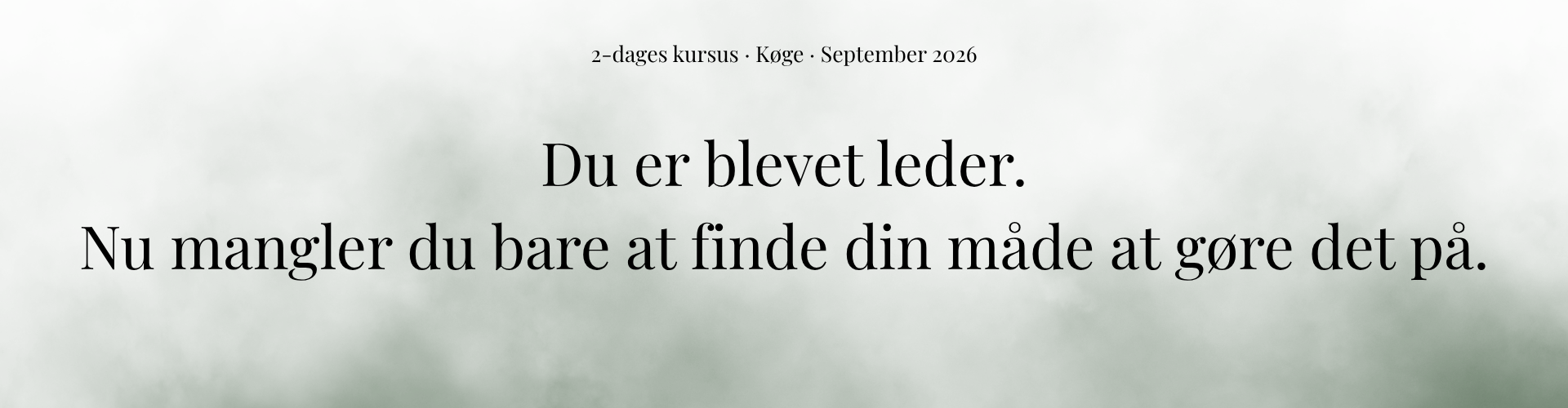 Kursus Nye ledere i praksis - fra fagperson til leder  i september
