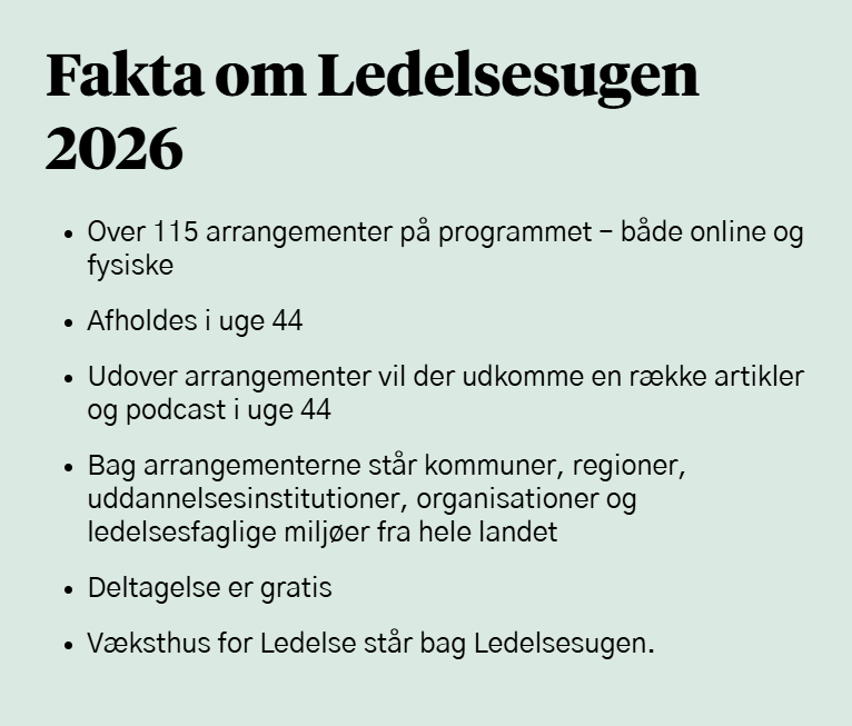 fakta om ledelsestendenser set fra væksthus fra ledelse