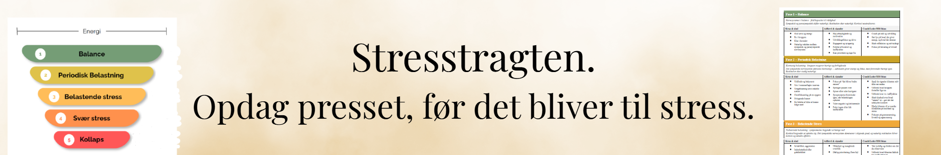 stresstragten model til at udgå pres bliver til stress